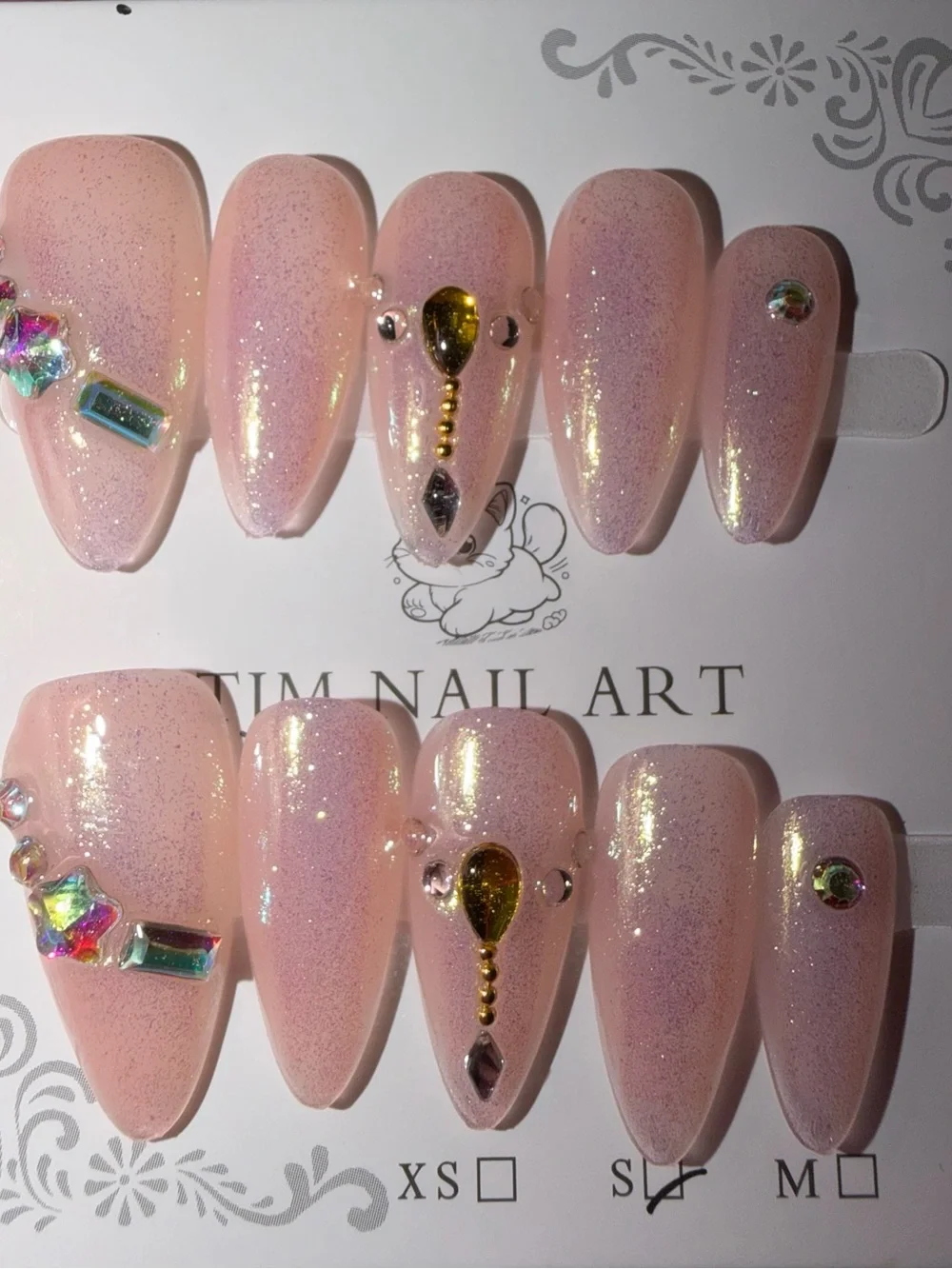 Almond Press-On Nails – Size Small